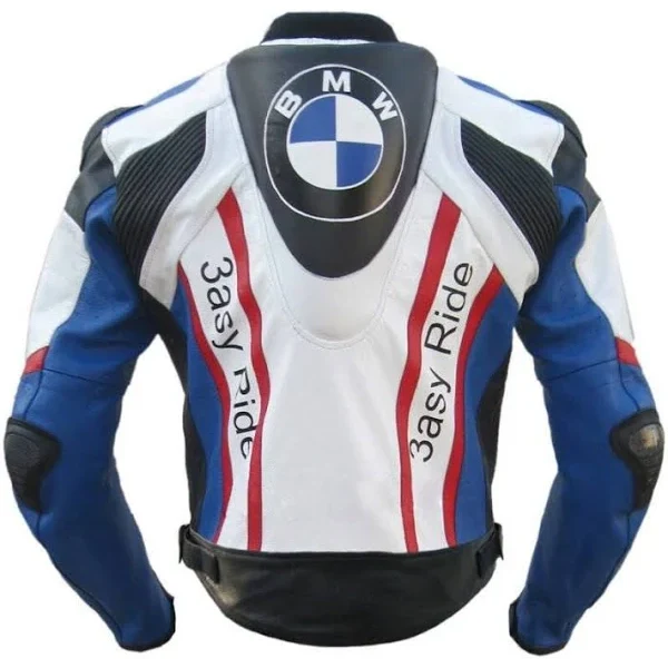 BMW 3ASY Ride Racing Jacket – Back Design BMW 3ASY Ride Motorbike Leather Jacket - Back View