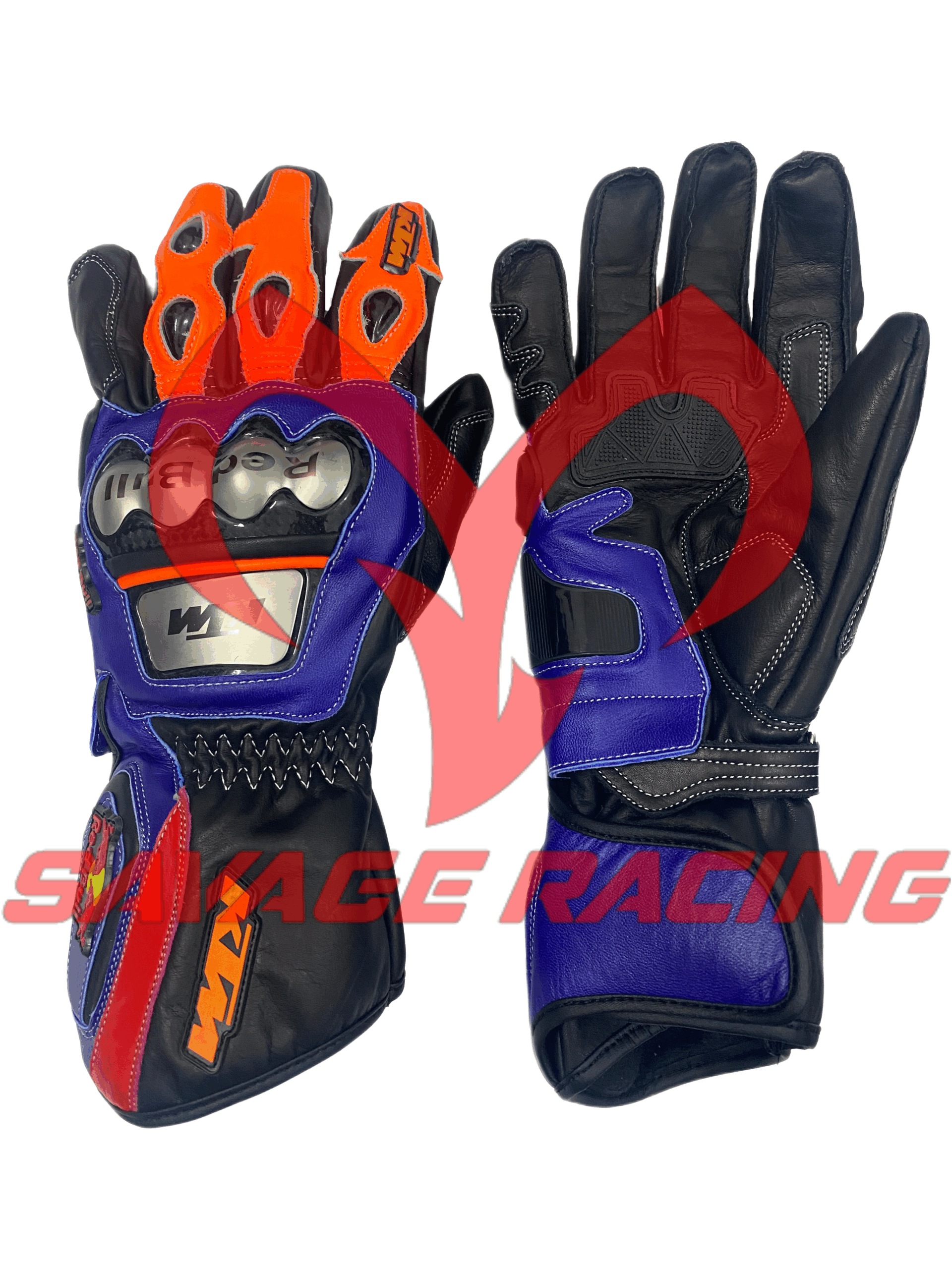 KTM Red Bull MotoGP Racing Gloves – Mixed View KTM Red Bull Racing Gloves Mixed Angle – Front and Palm