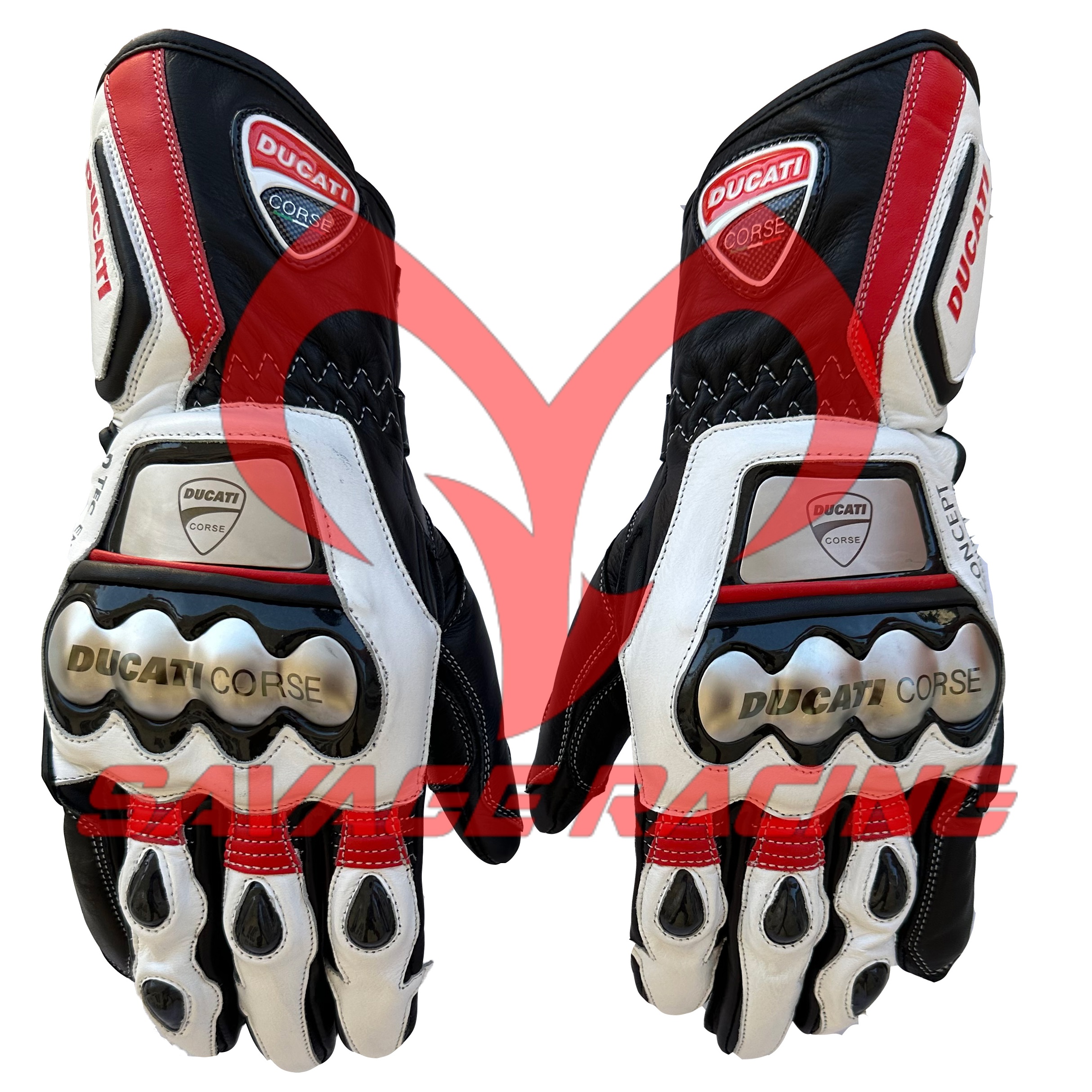 Ducati Corse C6 Leather Motorbike Racing Gloves – Savage Racing